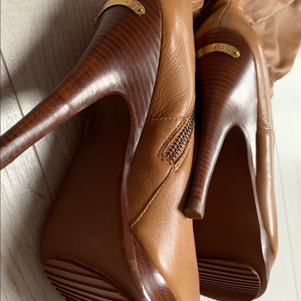 Michael Kors Leather Boots Heels Never Worn!